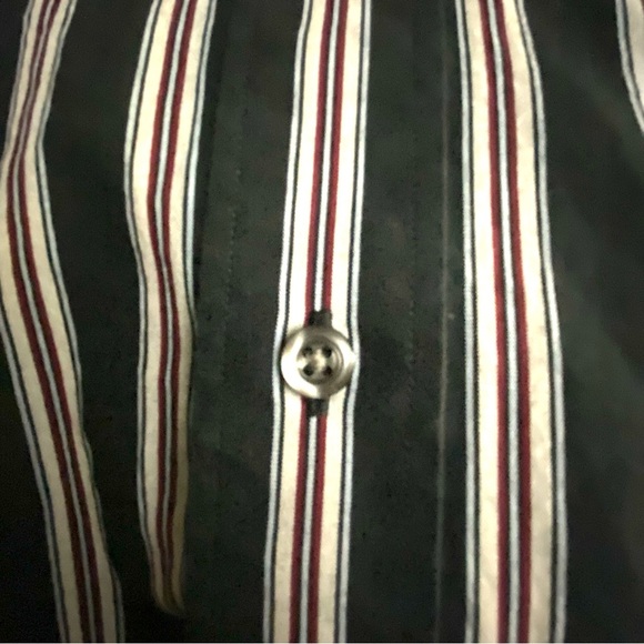 NAUTICA Men's Classic Long Sleeve Shirt Button Down Size 3X Black Striped - Picture 5 of 9